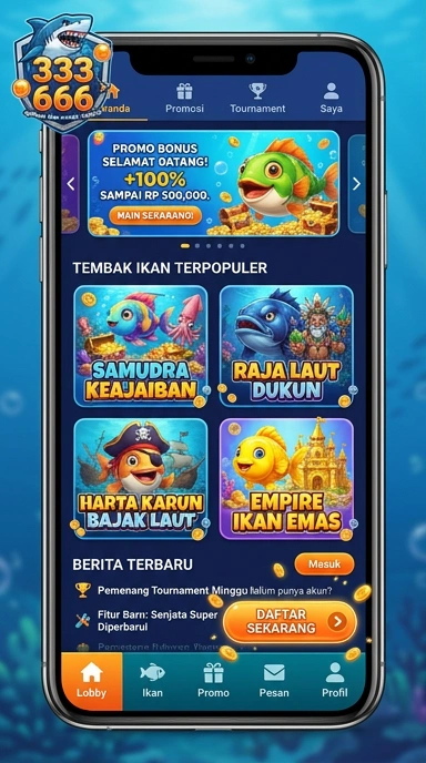 Screenshot antarmuka pengguna aplikasi di 333666 yang modern.